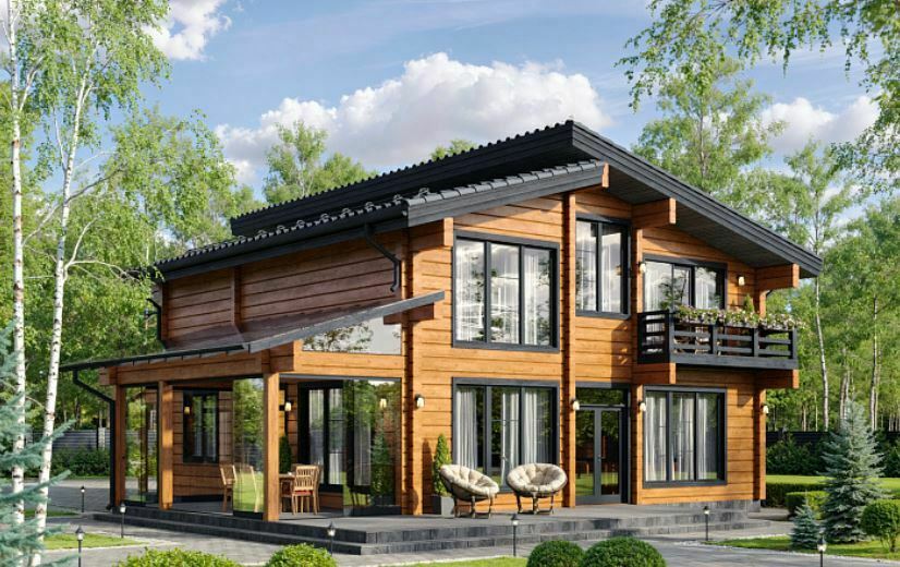 Проект дома из бруса <span style="font-weight: bold;">«Рик»&nbsp;</span>