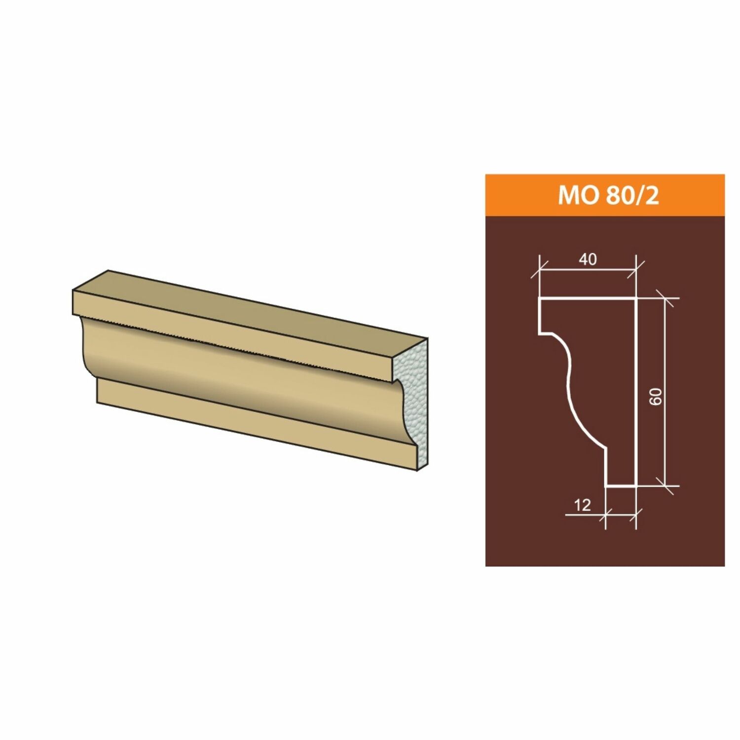 Молдинг МО-80/2