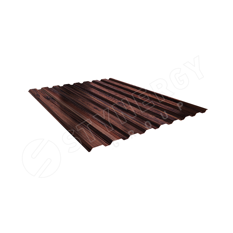 Профнастил С20 SteelArt® Дуб античный 3D 0.45 А(цена за м.кв)