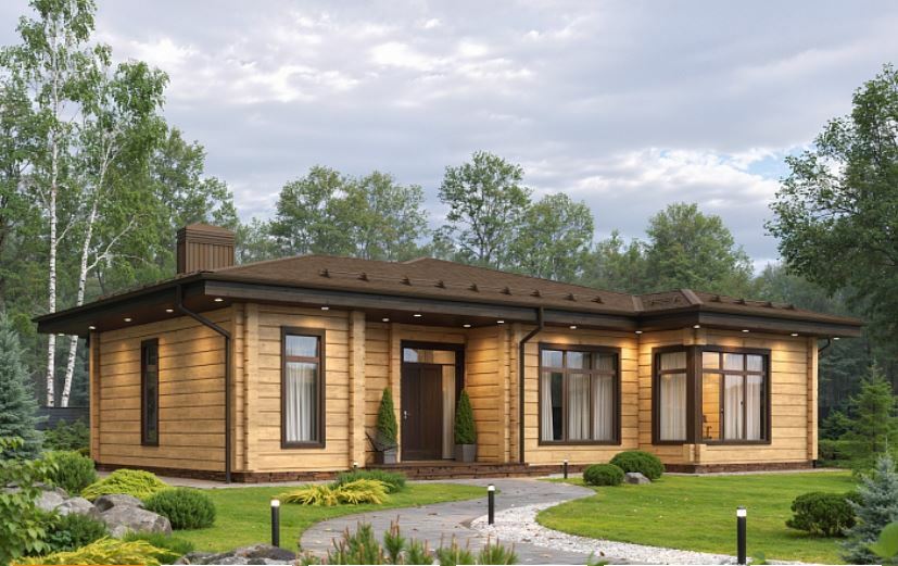 &nbsp;Проект дома из бруса <span style="font-weight: bold;">«Крокембуш»</span>